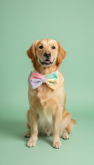 Mint whisker bowtie costume for dogs